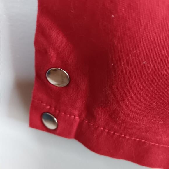 NWT Croft & Barrow Skimmer Mid Rise Flat Front Red Capris Size M - Picture 4 of 7